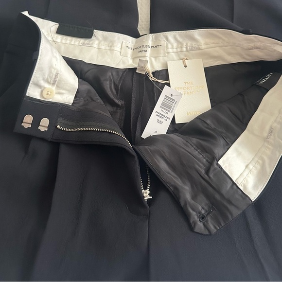 NWT💕 Aritzia The Effortless Pant *Wider Crepette™ - Black SZ 10 - Picture 3 of 6